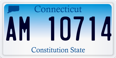 CT license plate AM10714