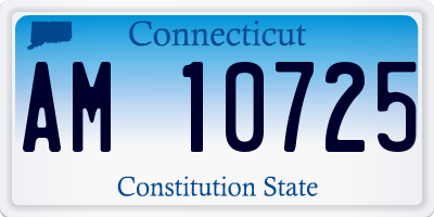 CT license plate AM10725