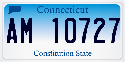CT license plate AM10727