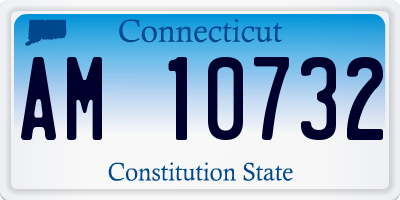 CT license plate AM10732