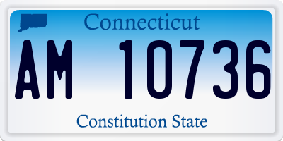 CT license plate AM10736