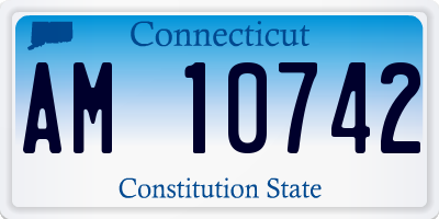 CT license plate AM10742