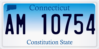 CT license plate AM10754