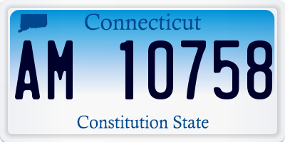 CT license plate AM10758