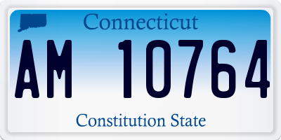 CT license plate AM10764