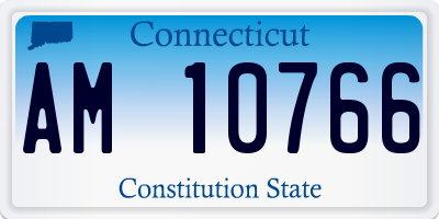 CT license plate AM10766