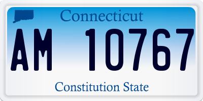 CT license plate AM10767