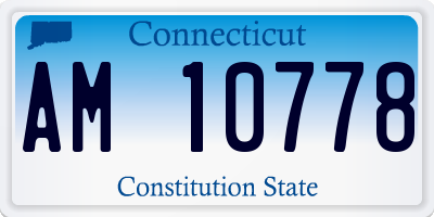CT license plate AM10778