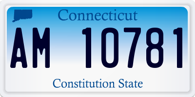 CT license plate AM10781