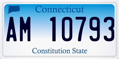 CT license plate AM10793