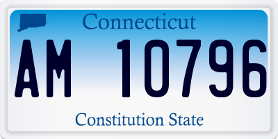 CT license plate AM10796