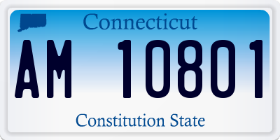 CT license plate AM10801