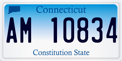 CT license plate AM10834