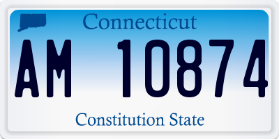 CT license plate AM10874