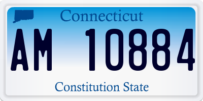 CT license plate AM10884