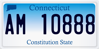 CT license plate AM10888