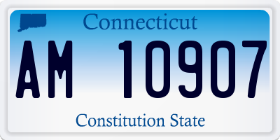 CT license plate AM10907