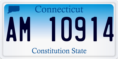 CT license plate AM10914