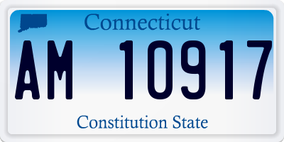 CT license plate AM10917