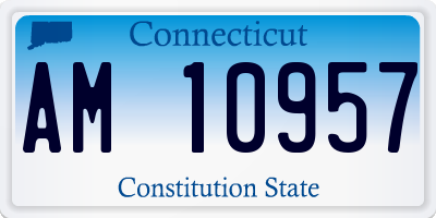 CT license plate AM10957