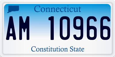 CT license plate AM10966