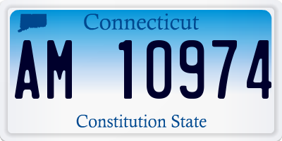 CT license plate AM10974