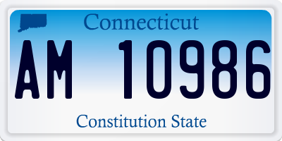 CT license plate AM10986