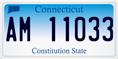 CT license plate AM11033