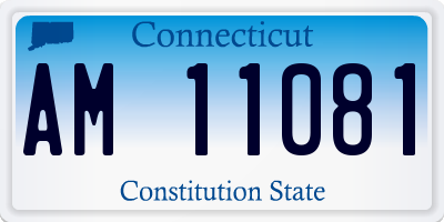 CT license plate AM11081