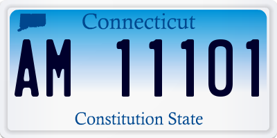 CT license plate AM11101