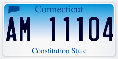 CT license plate AM11104