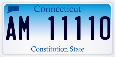 CT license plate AM11110