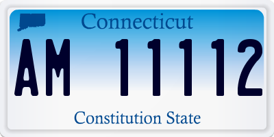 CT license plate AM11112