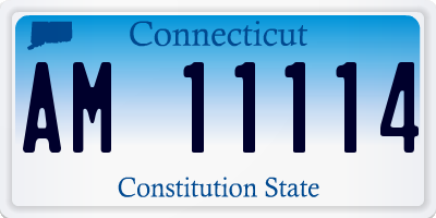CT license plate AM11114