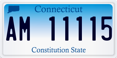 CT license plate AM11115