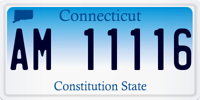 CT license plate AM11116