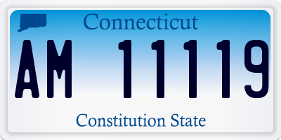 CT license plate AM11119