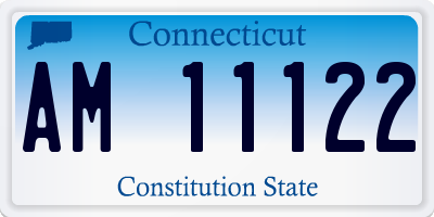 CT license plate AM11122