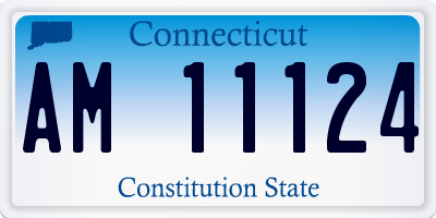 CT license plate AM11124