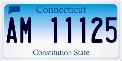 CT license plate AM11125