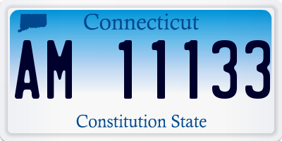 CT license plate AM11133