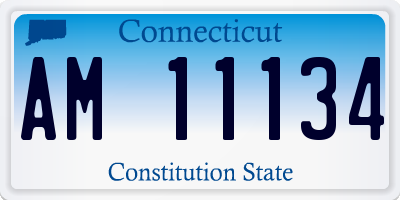 CT license plate AM11134