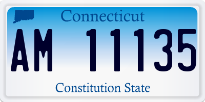 CT license plate AM11135