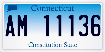 CT license plate AM11136