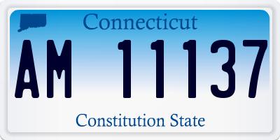 CT license plate AM11137