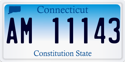 CT license plate AM11143