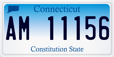 CT license plate AM11156