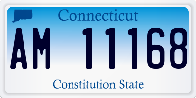 CT license plate AM11168