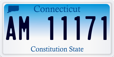 CT license plate AM11171