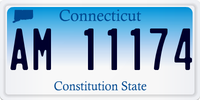 CT license plate AM11174